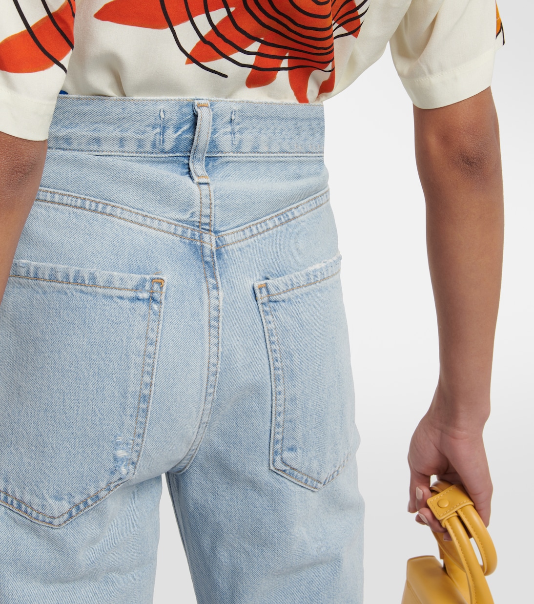 Jeans cropped Riley de tiro alto | Agolde