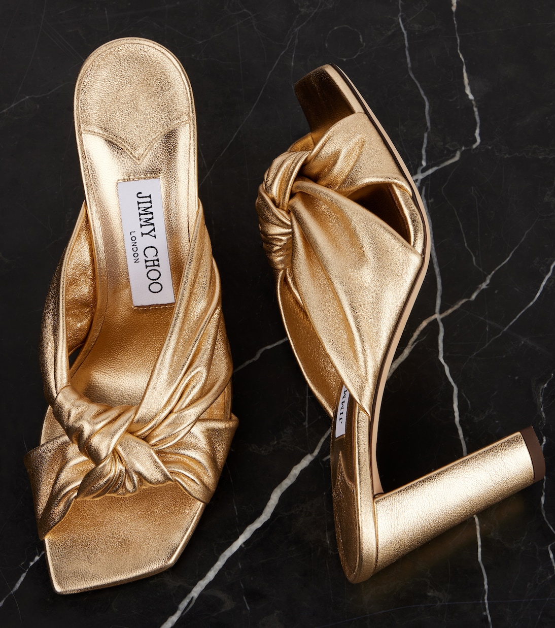 Mules Avenue 85 en cuir métallisé | Jimmy Choo