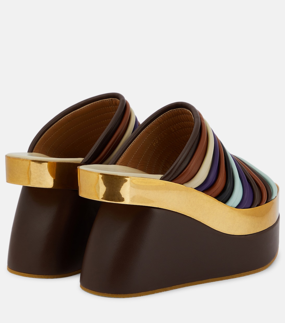 Leather wedge mules | Dries Van Noten