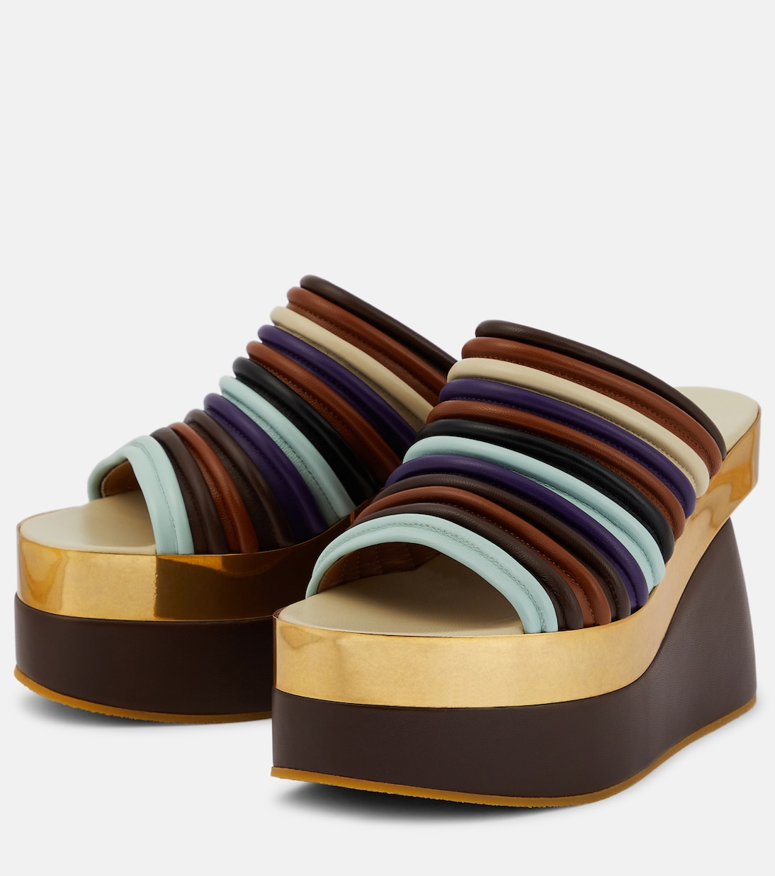 Leather wedge mules | Dries Van Noten