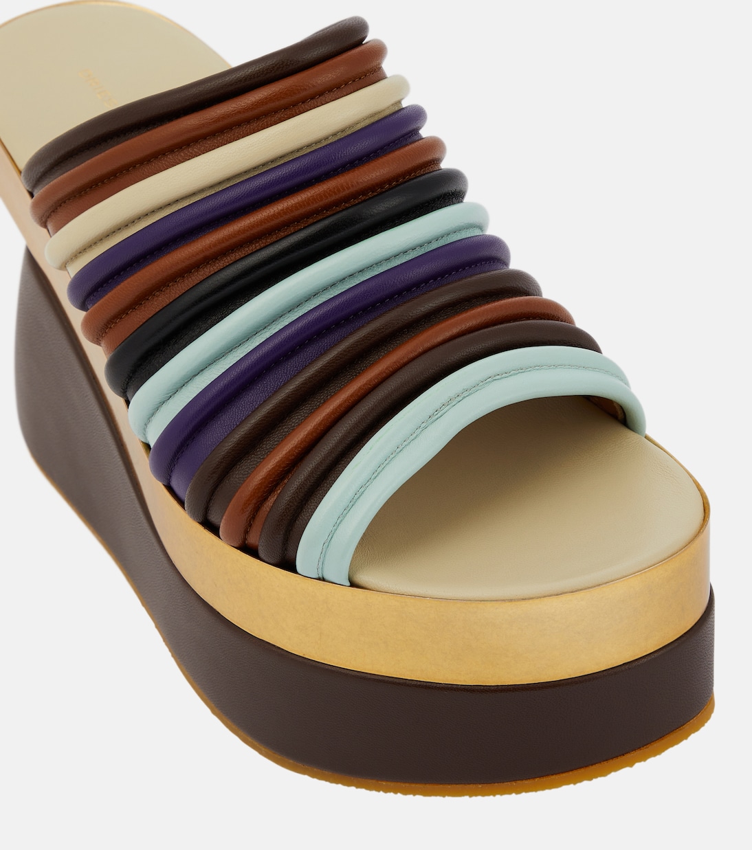 Leather wedge mules | Dries Van Noten