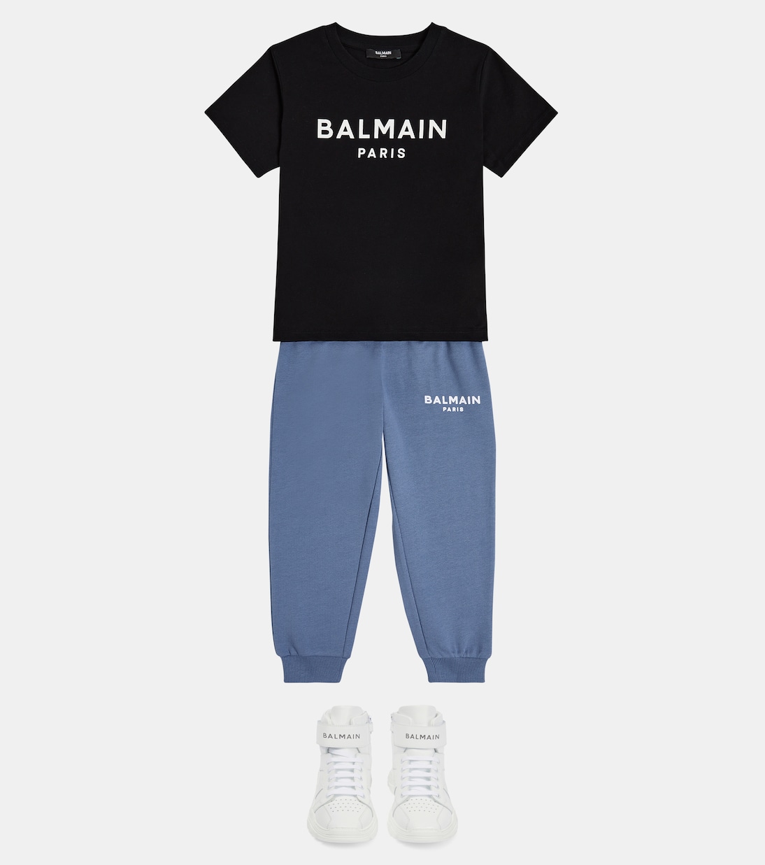 T-shirt en coton à logo | Balmain Kids