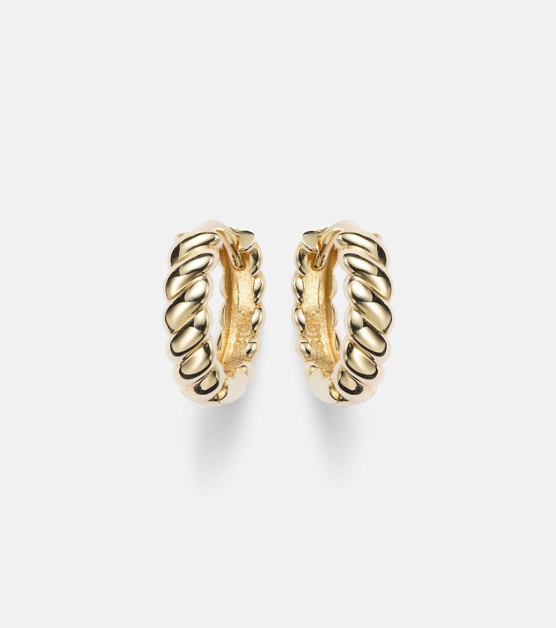 Orecchini a cerchio in oro giallo 10kt Brioche di STONE AND STRAND - Stile giovanile