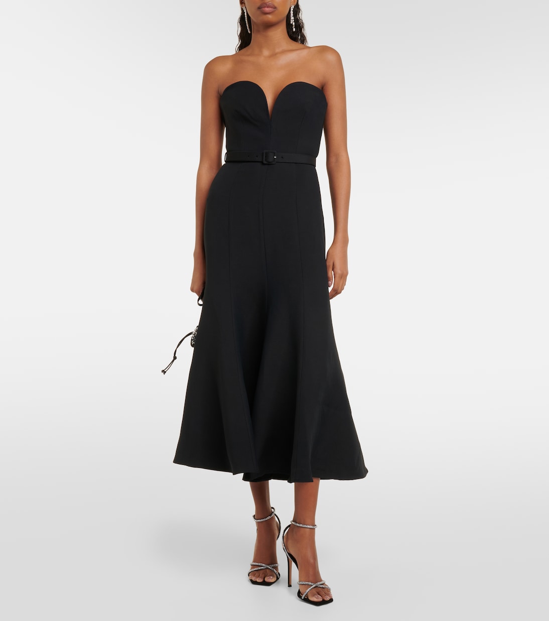 Robe midi en laine et soie | Roland Mouret