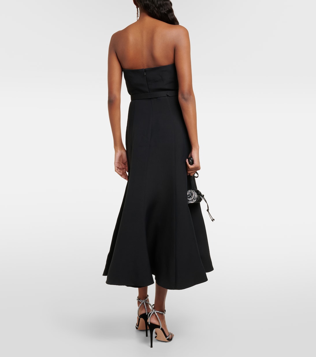 Robe midi en laine et soie | Roland Mouret