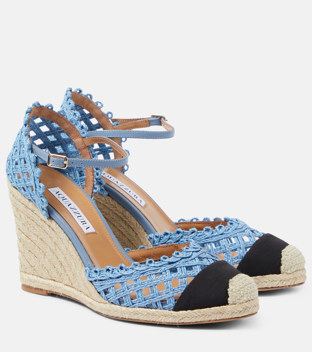 Sunburst 120 espadrille wedges in blue - Aquazzura | Mytheresa