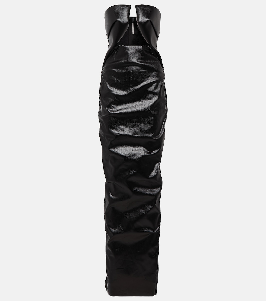 Prong cutout coated denim gown | Rick Owens
