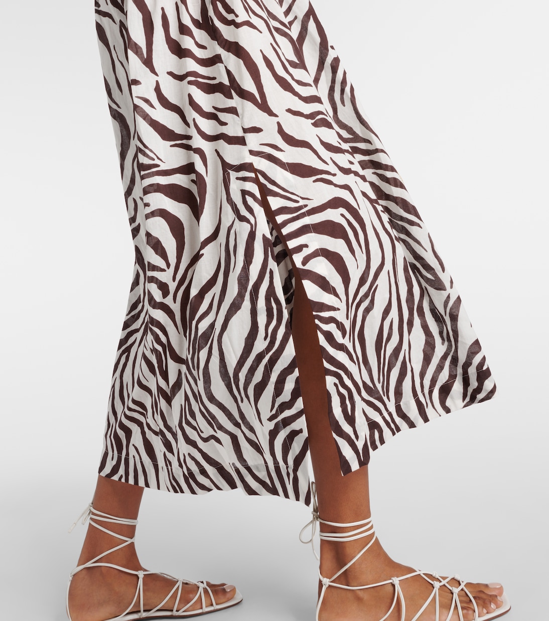 Dorotea zebra-print cotton midi dress | Max Mara