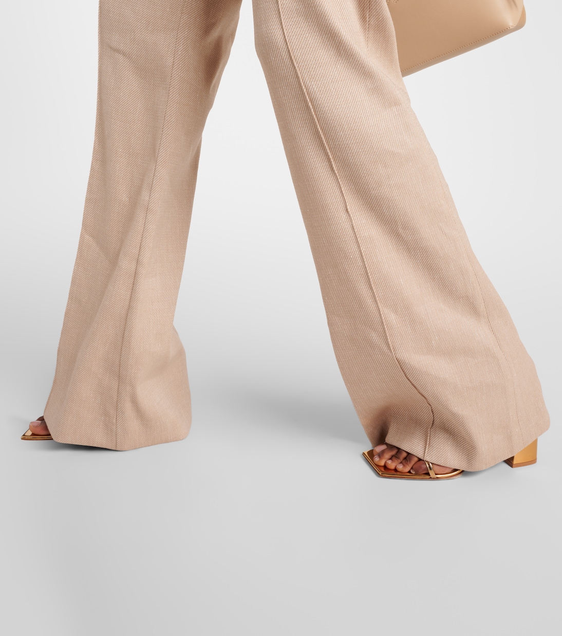 Komi linen-blend twill flared pants | Veronica Beard