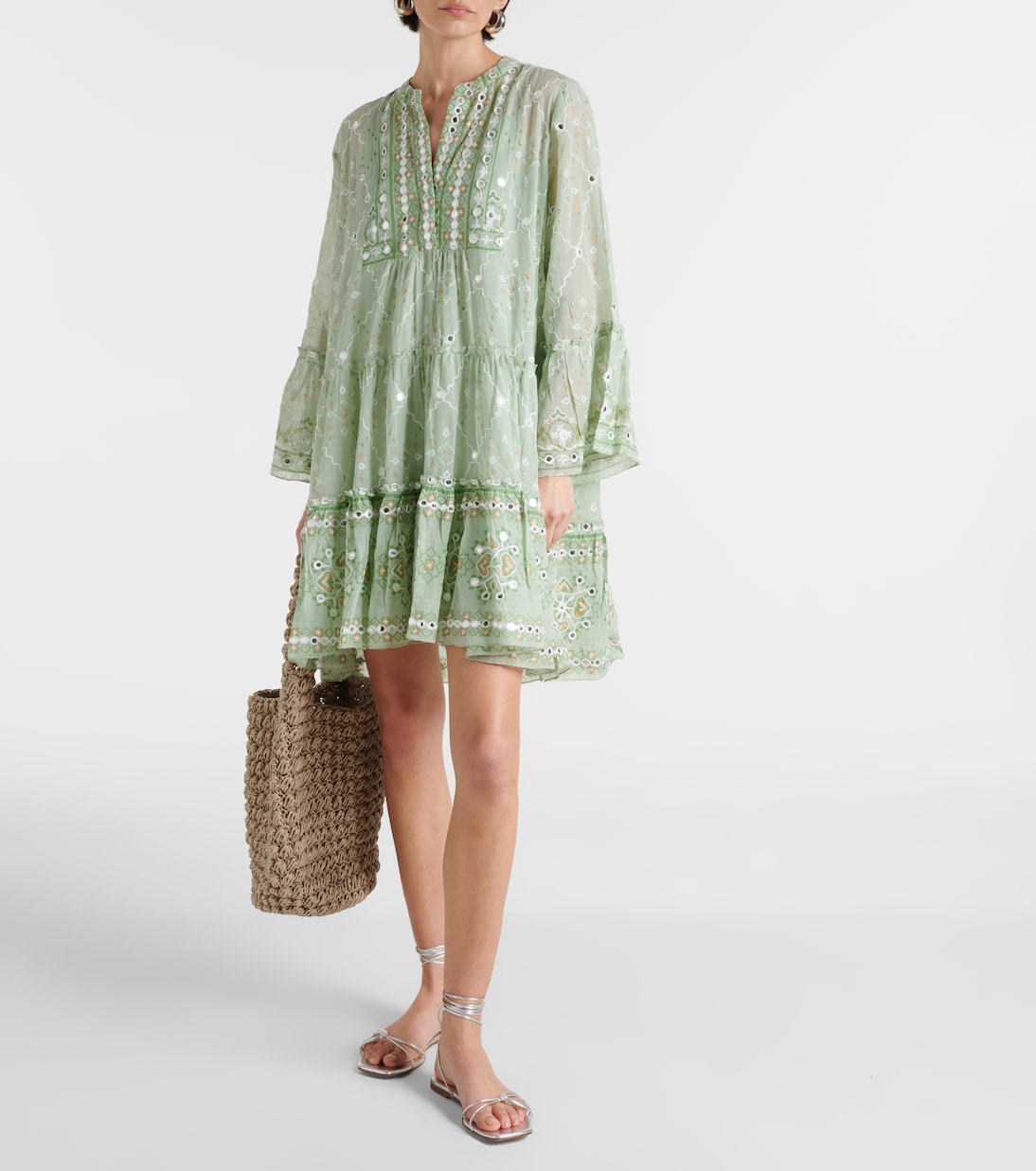 Robe brodée en coton | Juliet Dunn