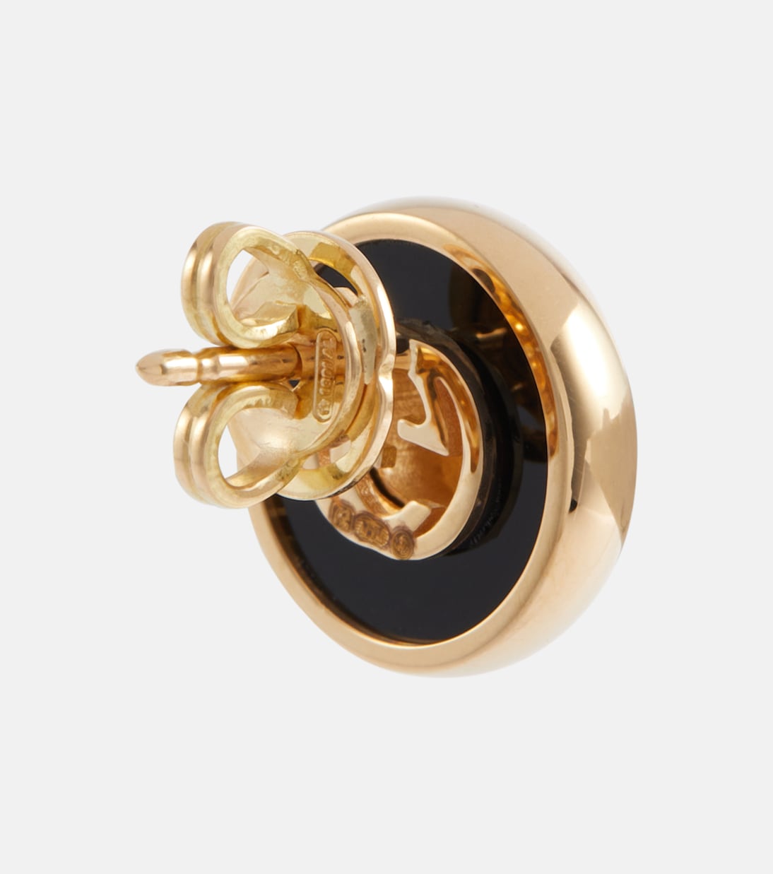 Orecchini Interlocking G in oro 18kt con onice | Gucci