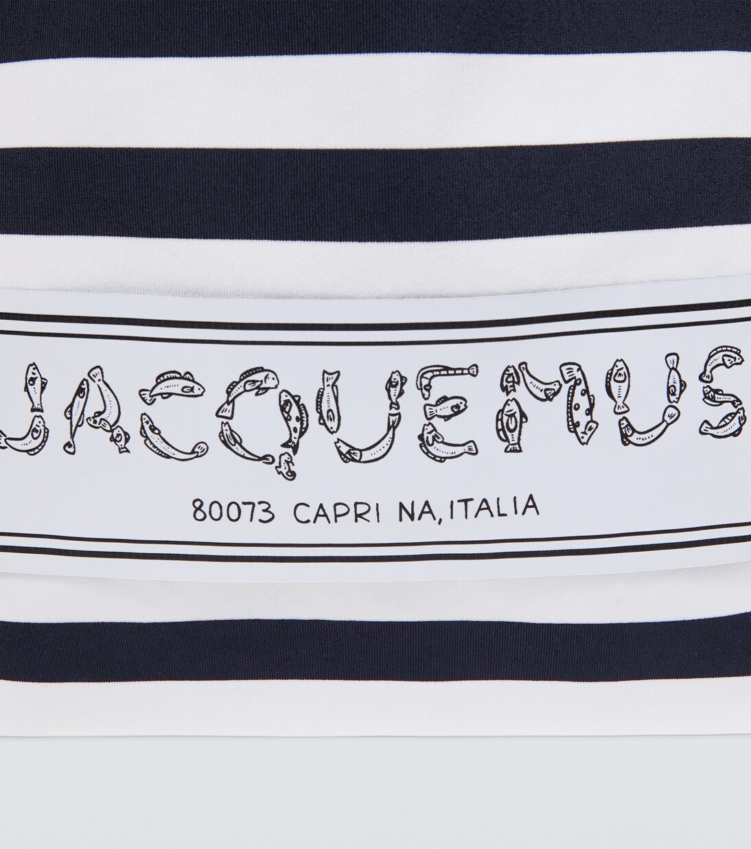 関税送料無【JACQUEMUS】Marcel トートバッグ ストライプ Marcel striped tote bag in blue - Jacquemus | Mytheresa