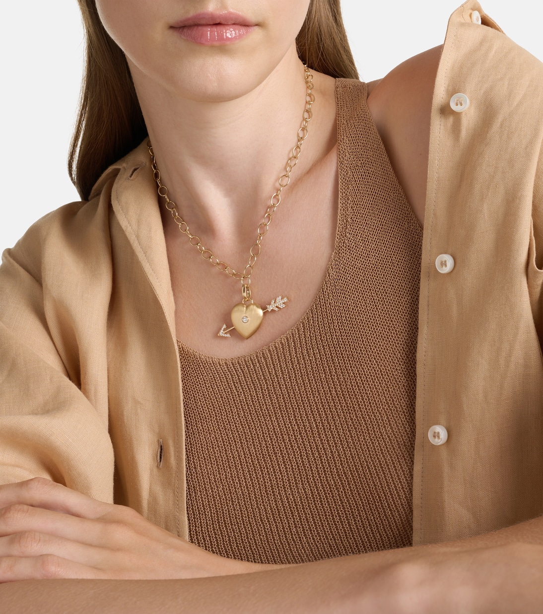Collana in oro rosa 18kt con diamanti MARIE LICHTENBERG per stile giovanile