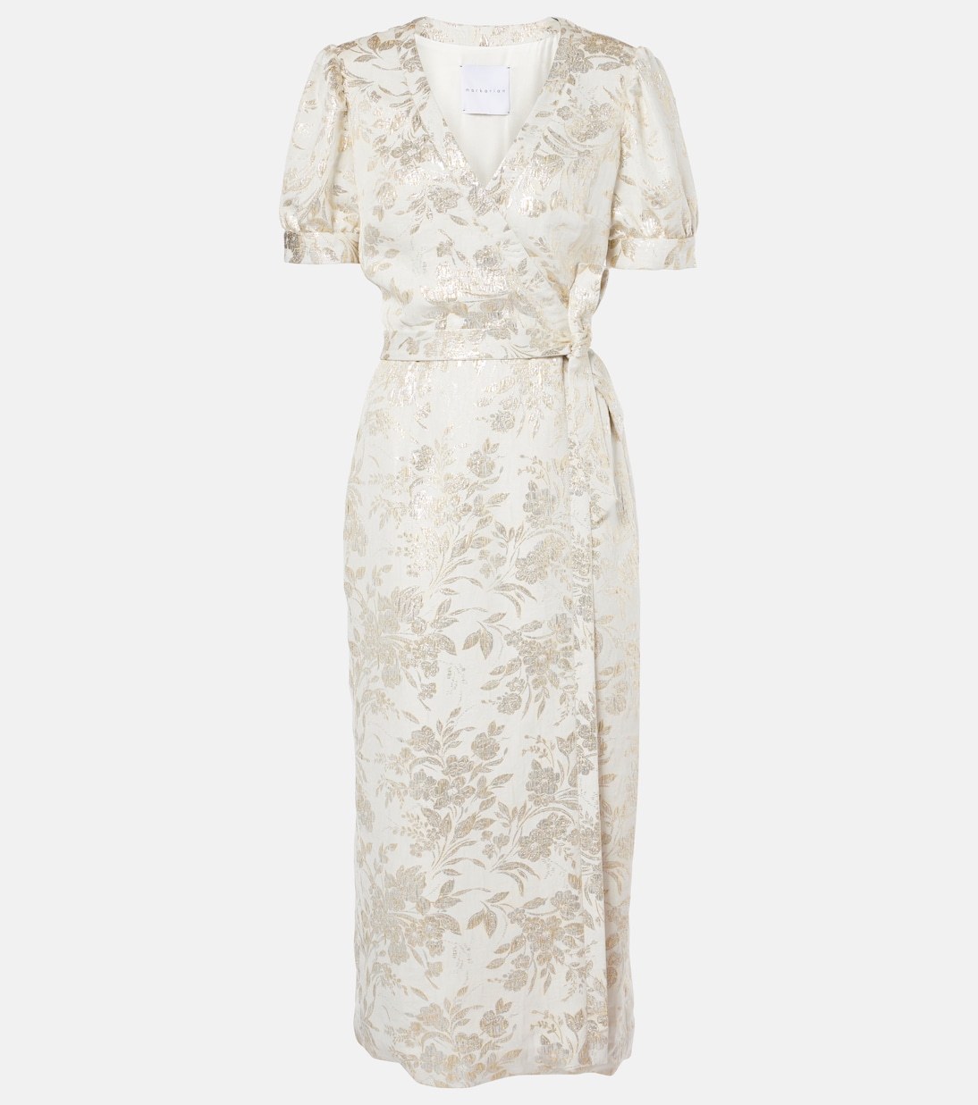 Robe portefeuille Marni en jacquard à fleurs | Markarian