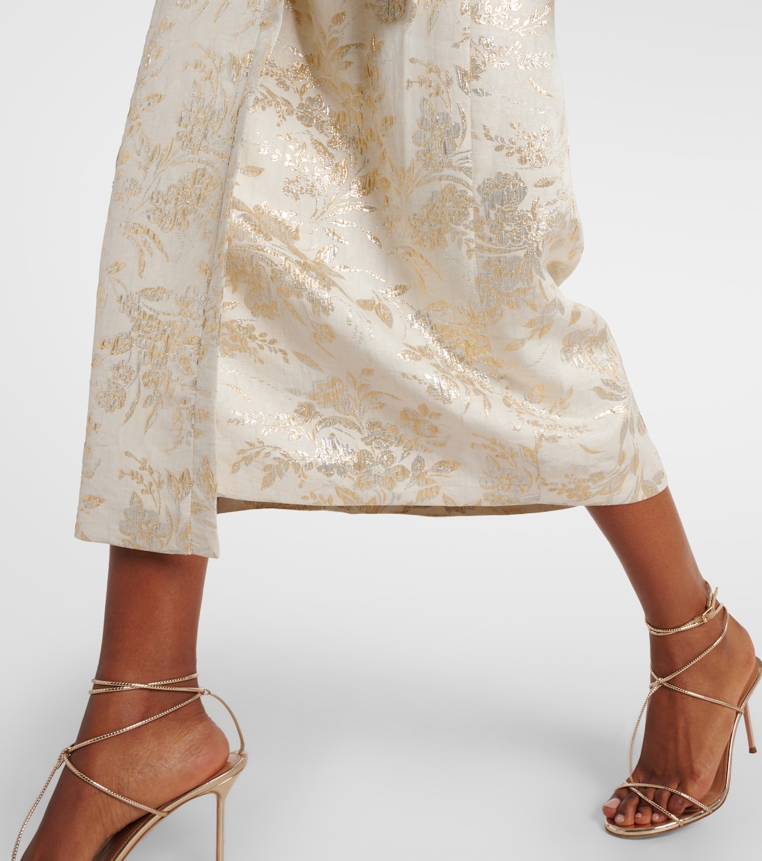 Robe portefeuille Marni en jacquard à fleurs | Markarian