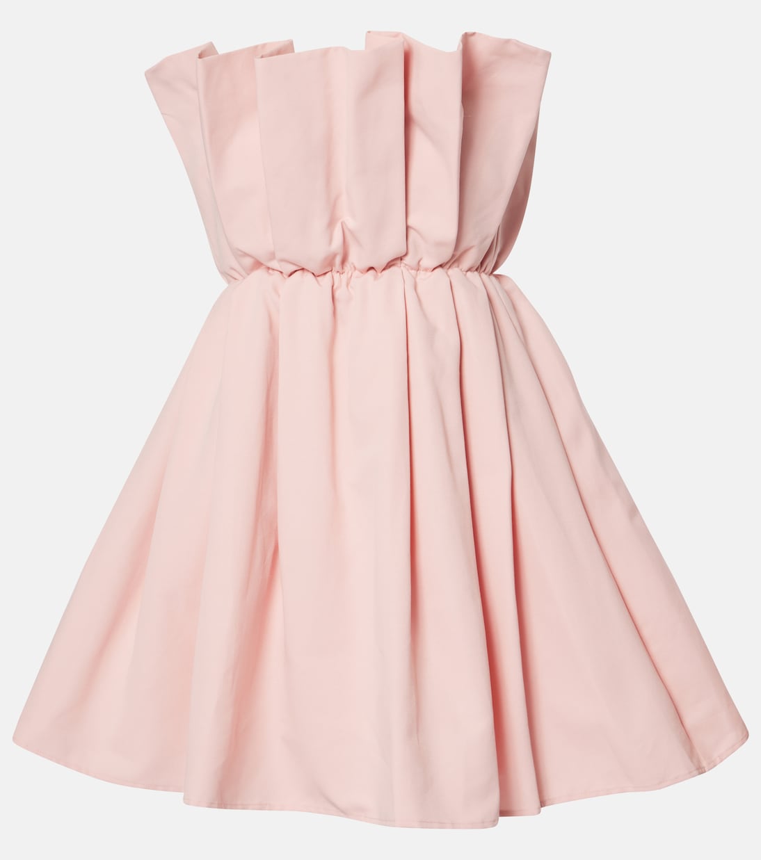 Cordelia pleated cotton-blend minidress | Staud