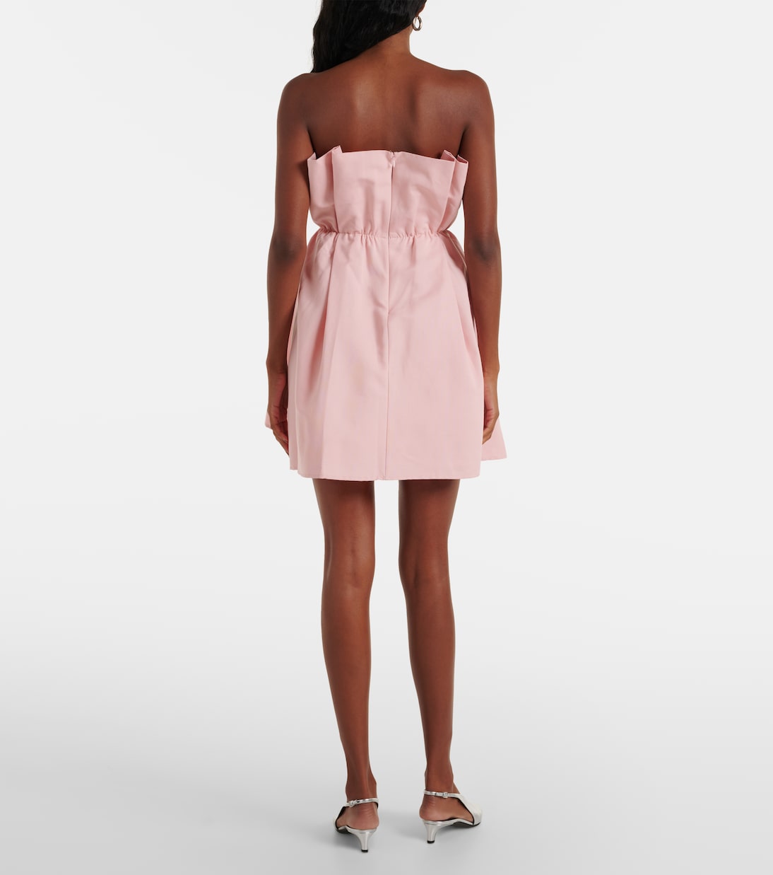 Cordelia pleated cotton-blend minidress | Staud