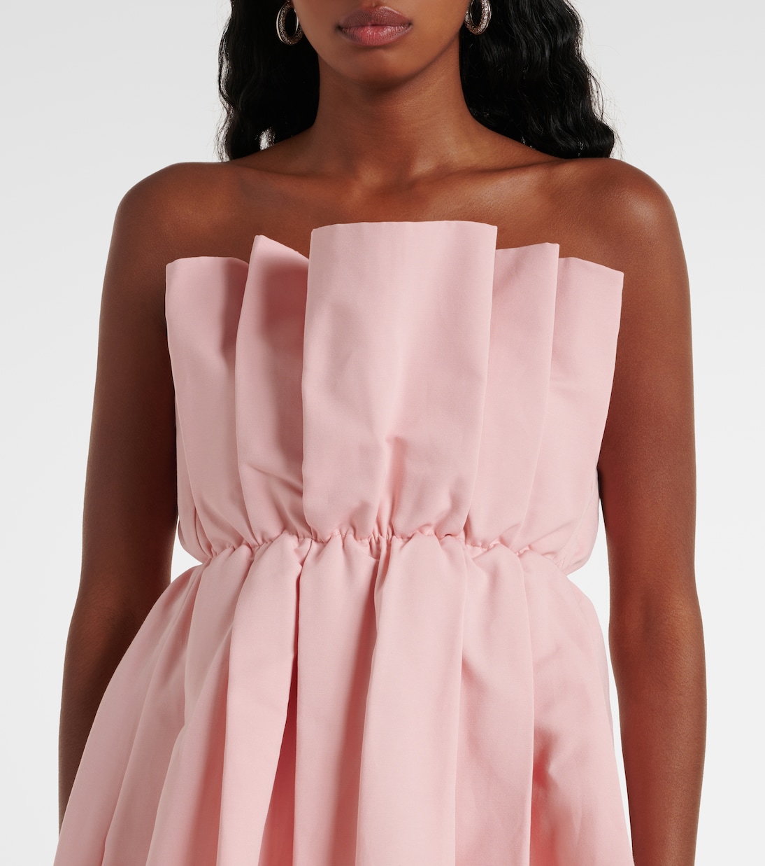 Cordelia pleated cotton-blend minidress | Staud