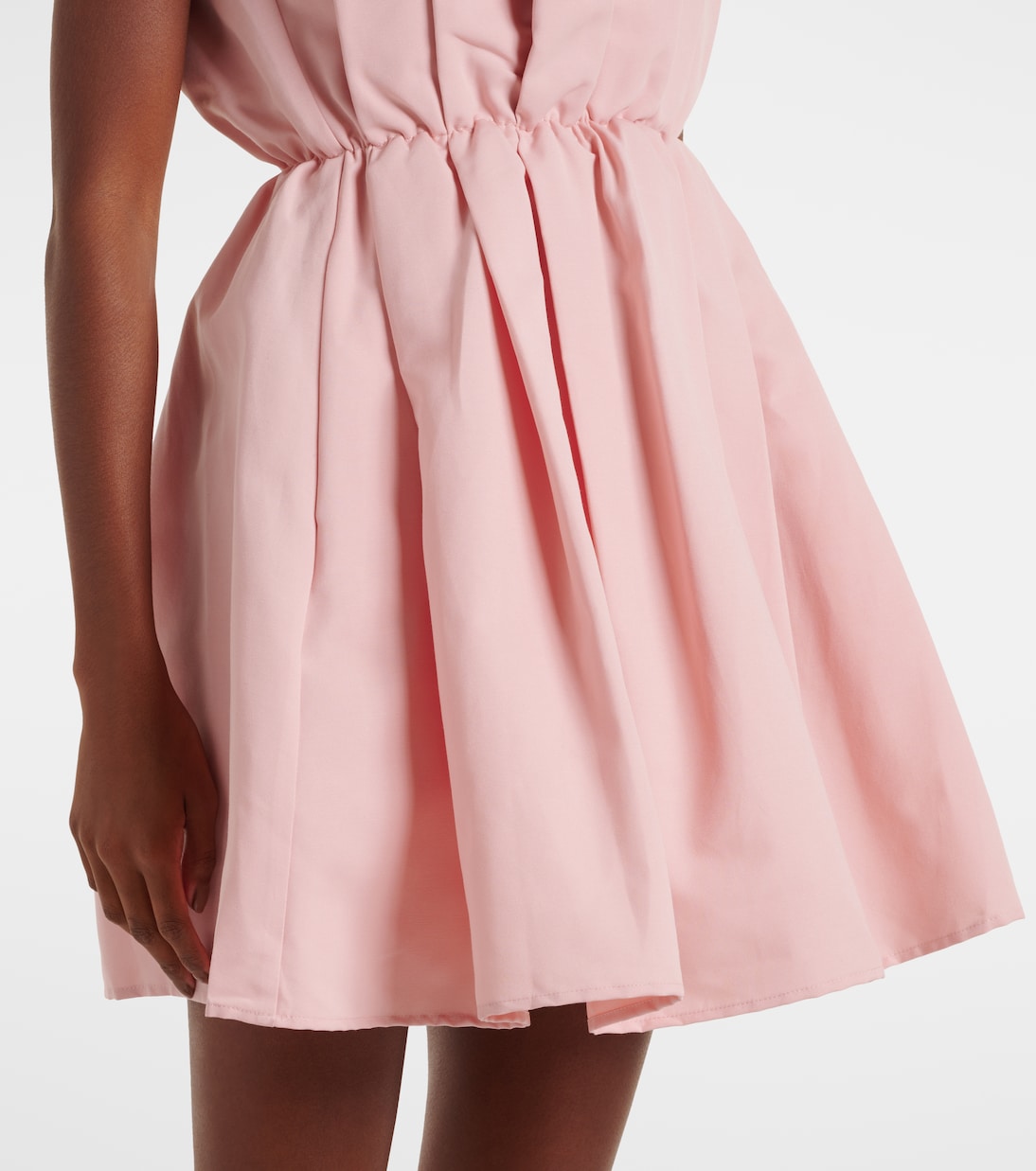 Cordelia pleated cotton-blend minidress | Staud