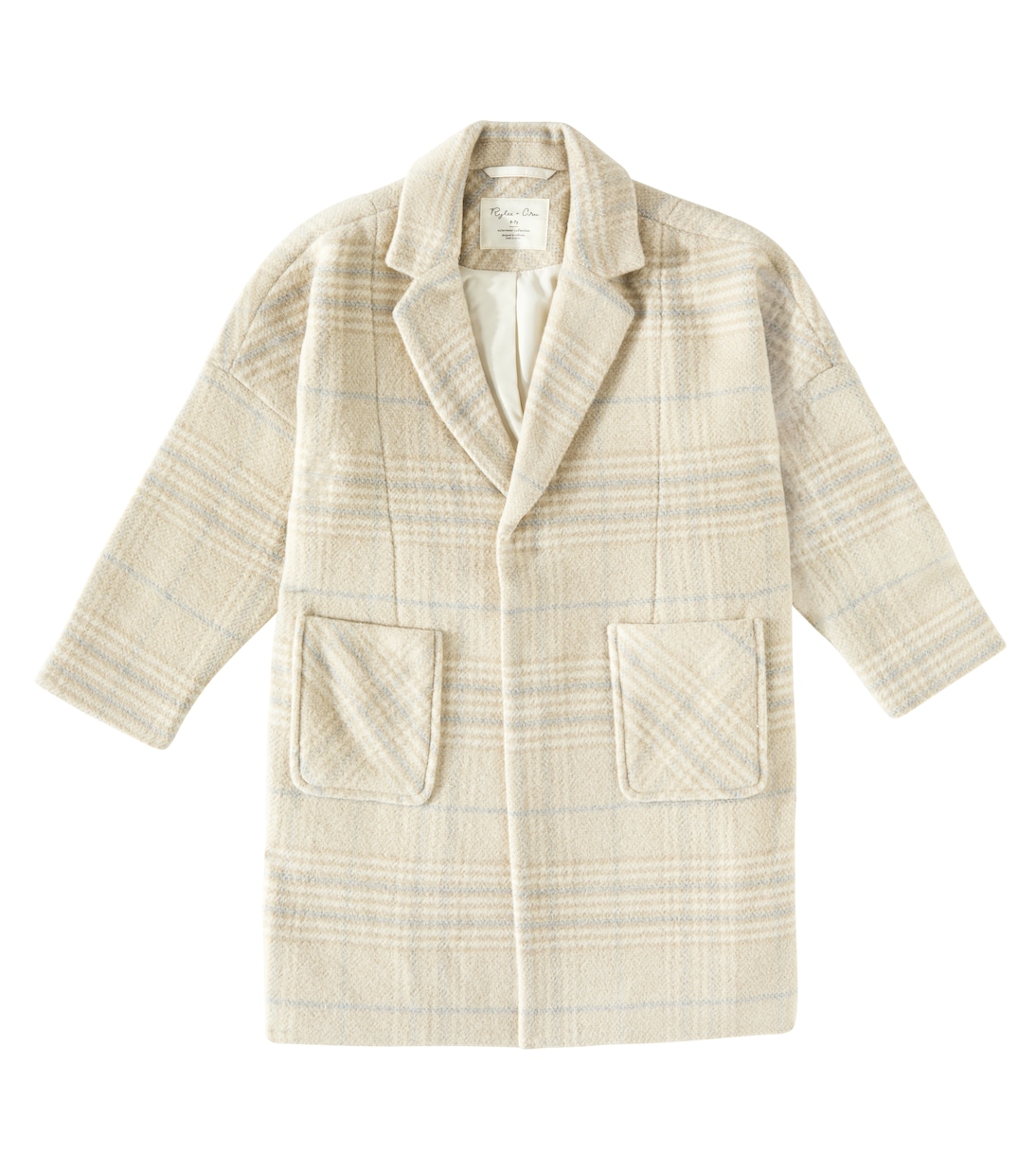 Longline checked coat | Rylee + Cru