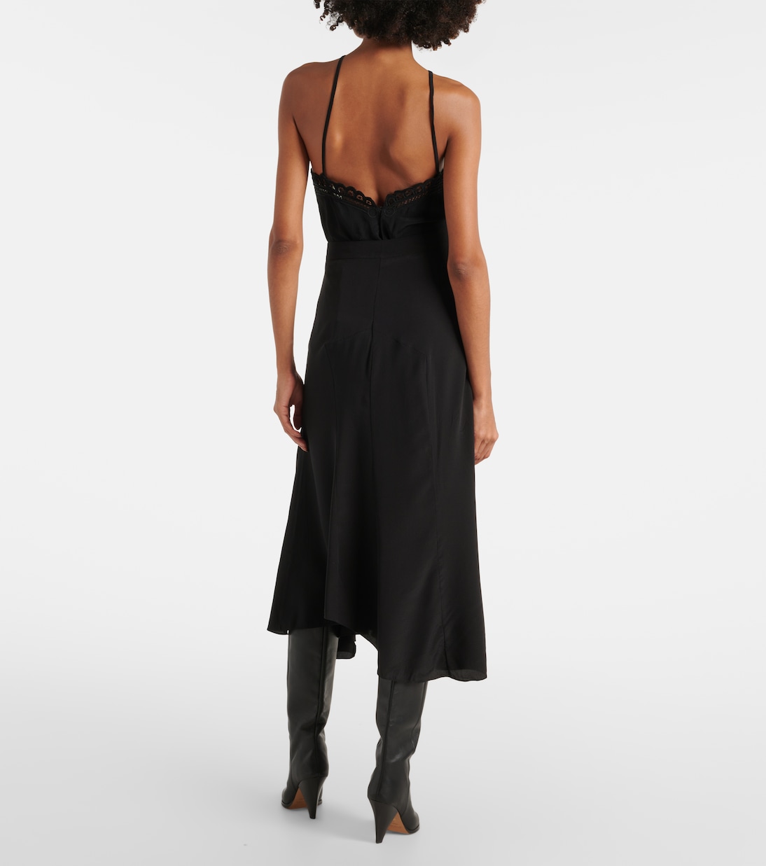Jupe midi Hortensia en soie | Isabel Marant