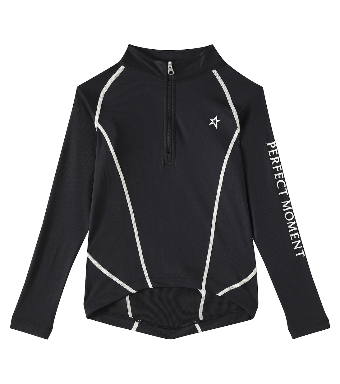 Top in jersey con mezza zip e logo | Perfect Moment Kids