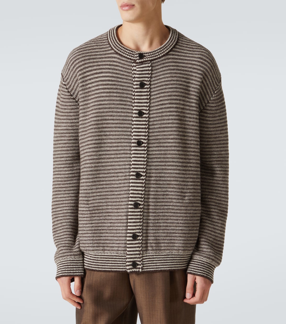Doyle striped alpaca cardigan | The Row