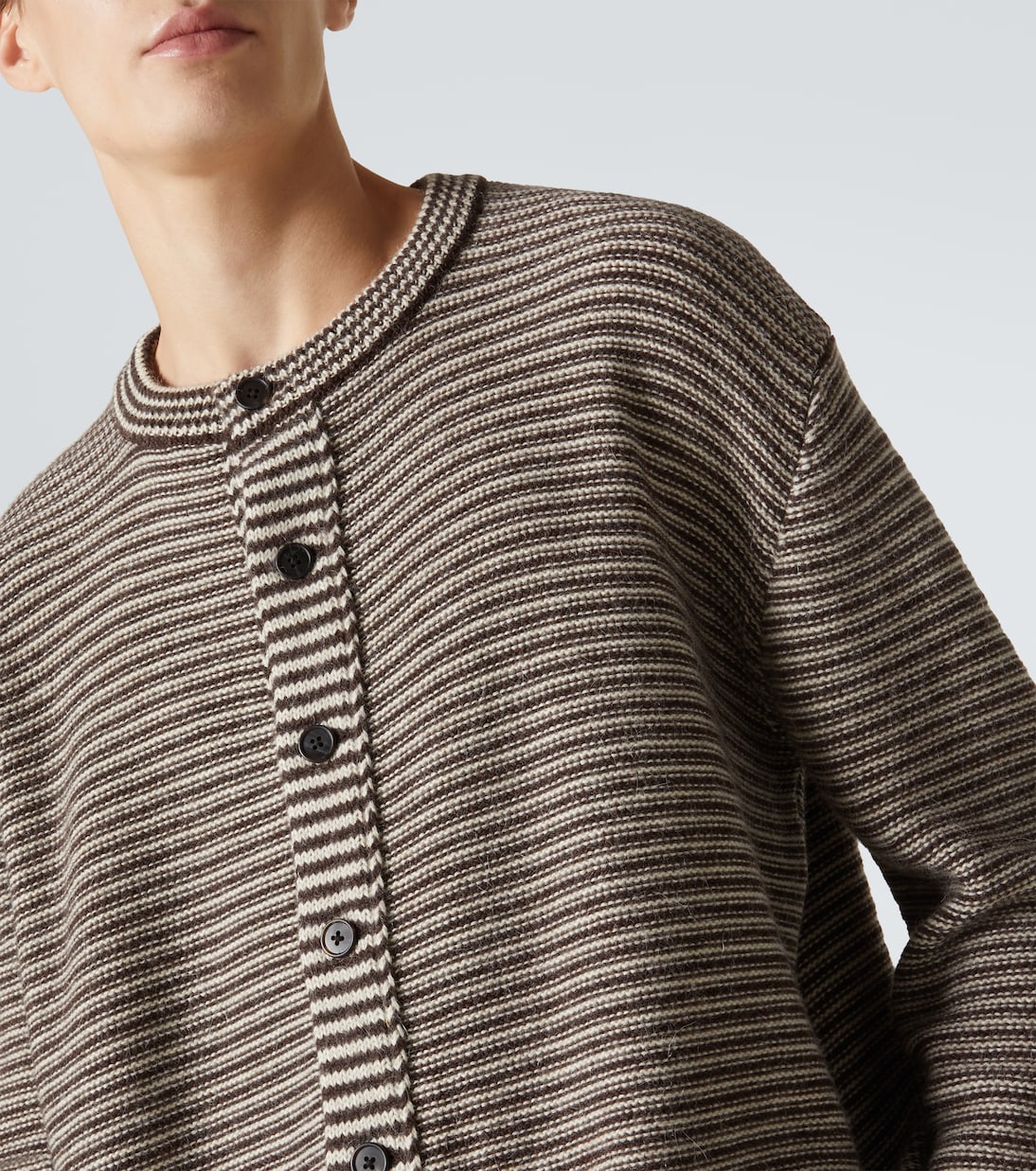 Doyle striped alpaca cardigan | The Row