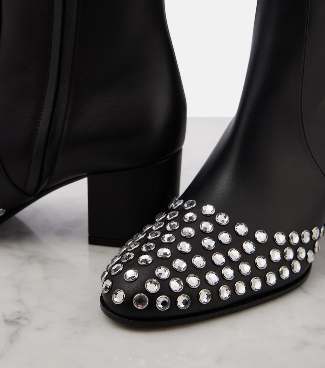 Bottines 60 en cuir à ornements | Alaïa