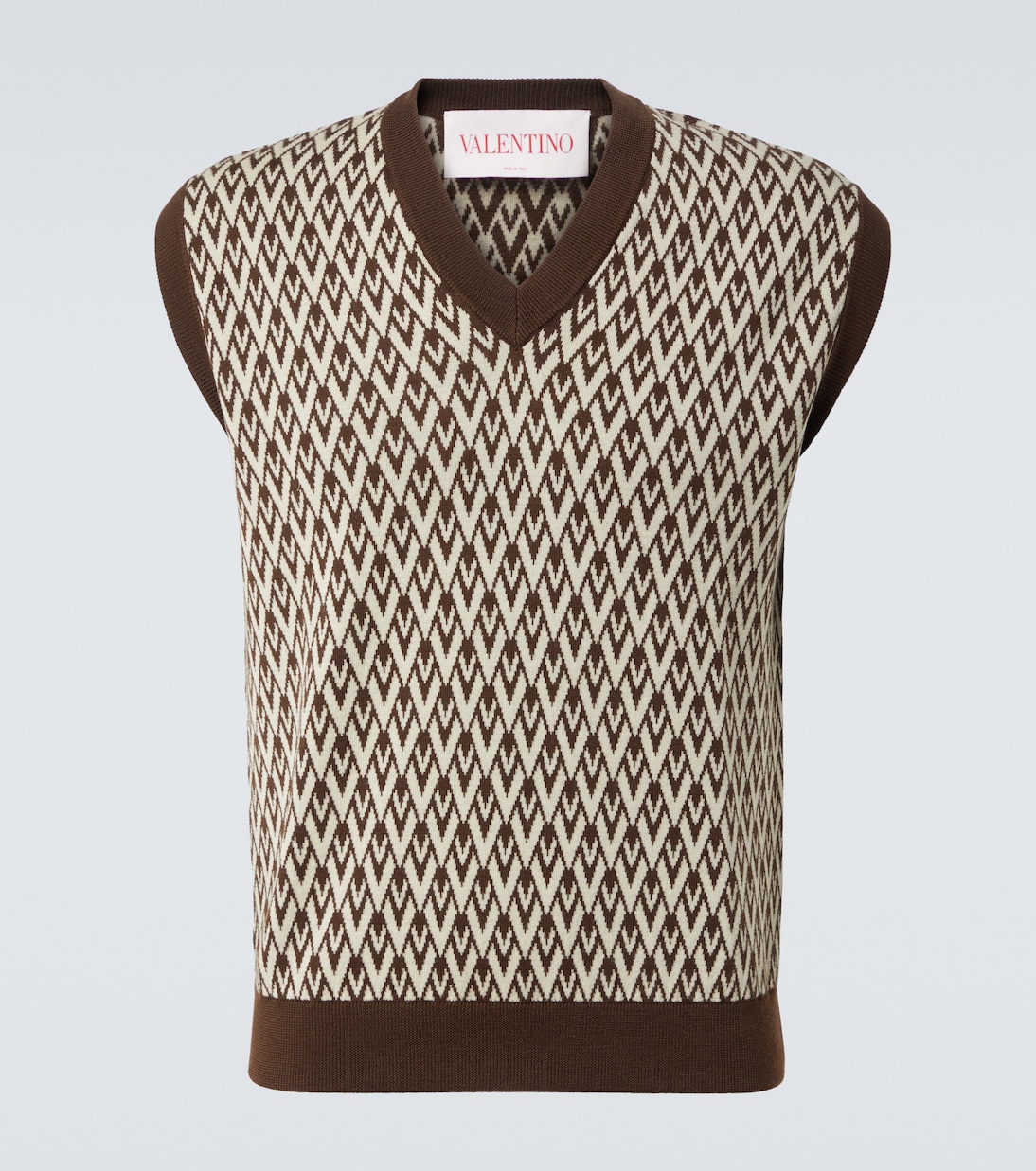 Pullover senza maniche Tout La V in lana vergine | Valentino