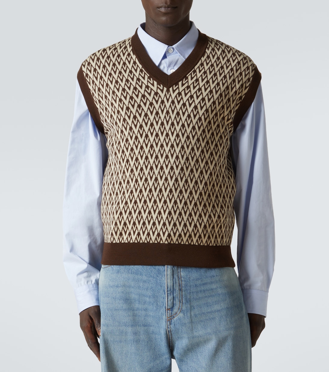 Pullover senza maniche Tout La V in lana vergine | Valentino