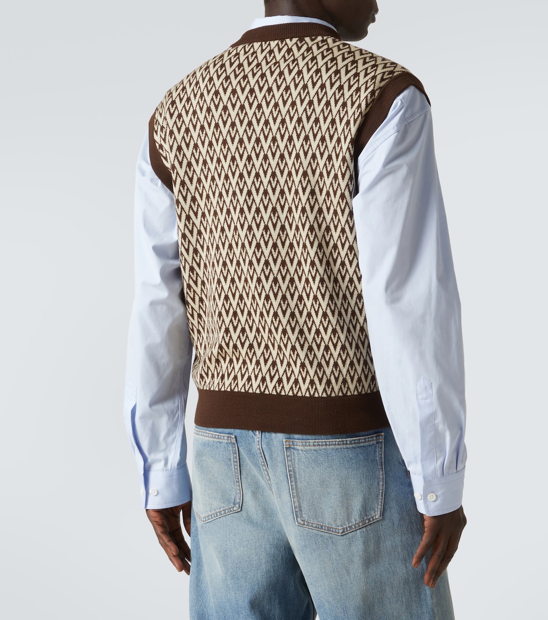 Pullover senza maniche Tout La V in lana vergine | Valentino