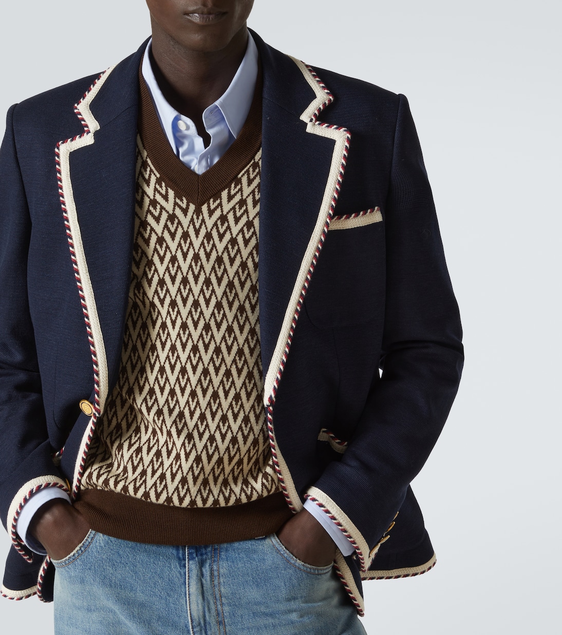 Pullover senza maniche Tout La V in lana vergine | Valentino