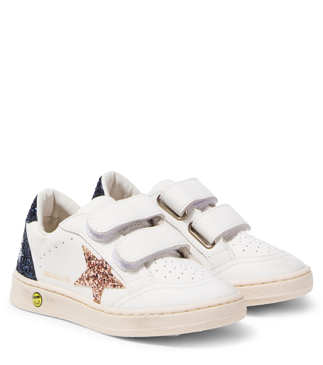 Sneakers Ball Star in pelle con glitter | Golden Goose Kids