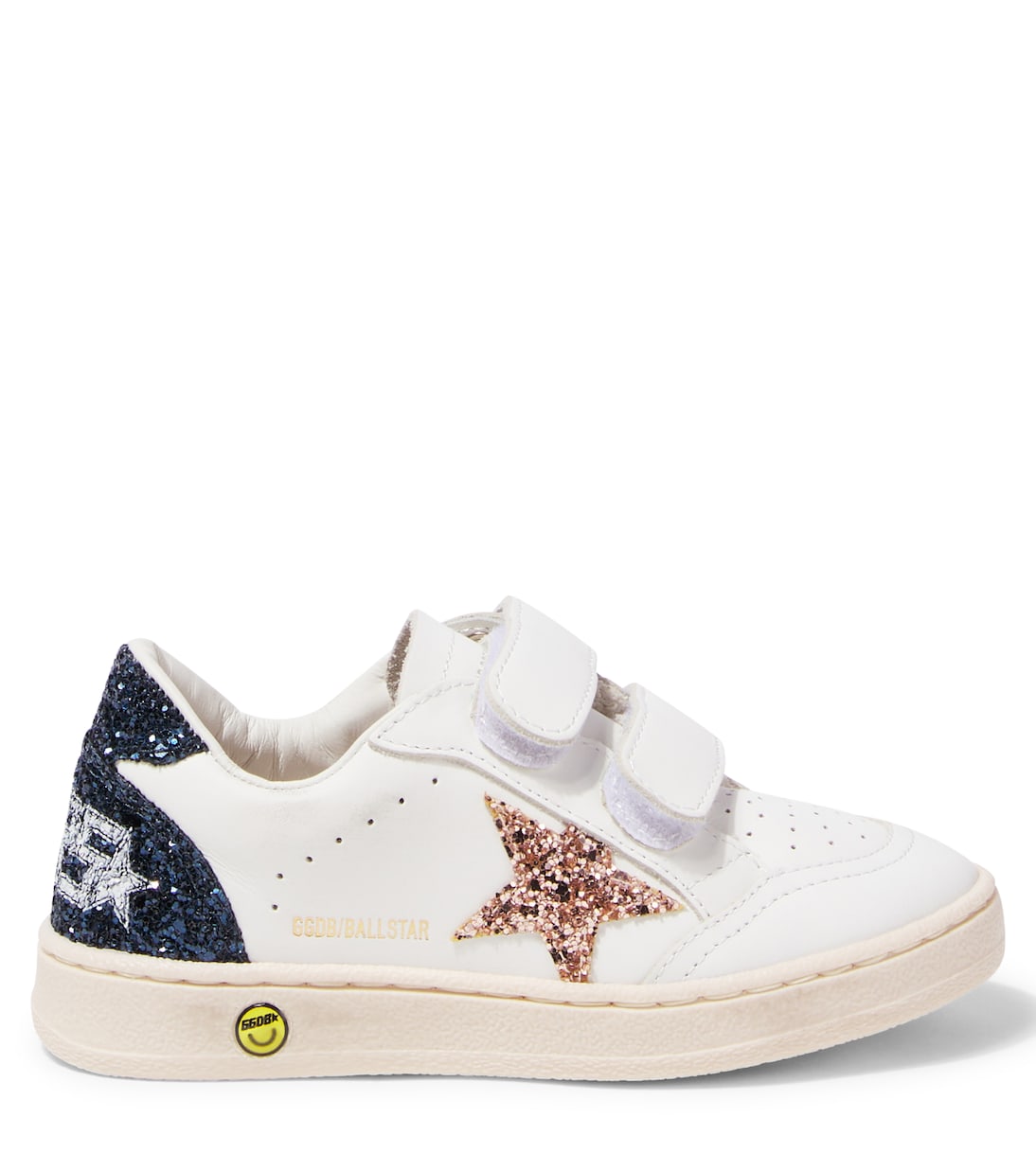 Sneakers Ball Star in pelle con glitter | Golden Goose Kids