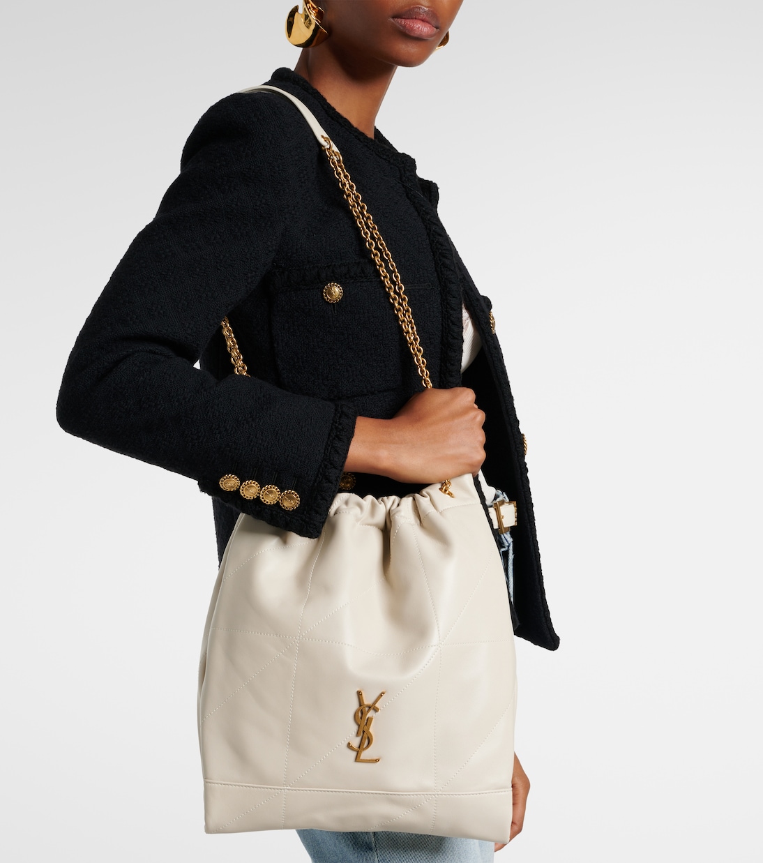 Sac Jamie Pochon en cuir | Saint Laurent