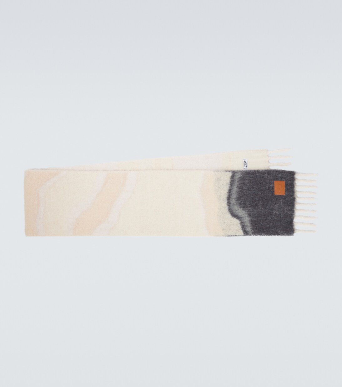 Fringed wool-blend scarf | Loewe