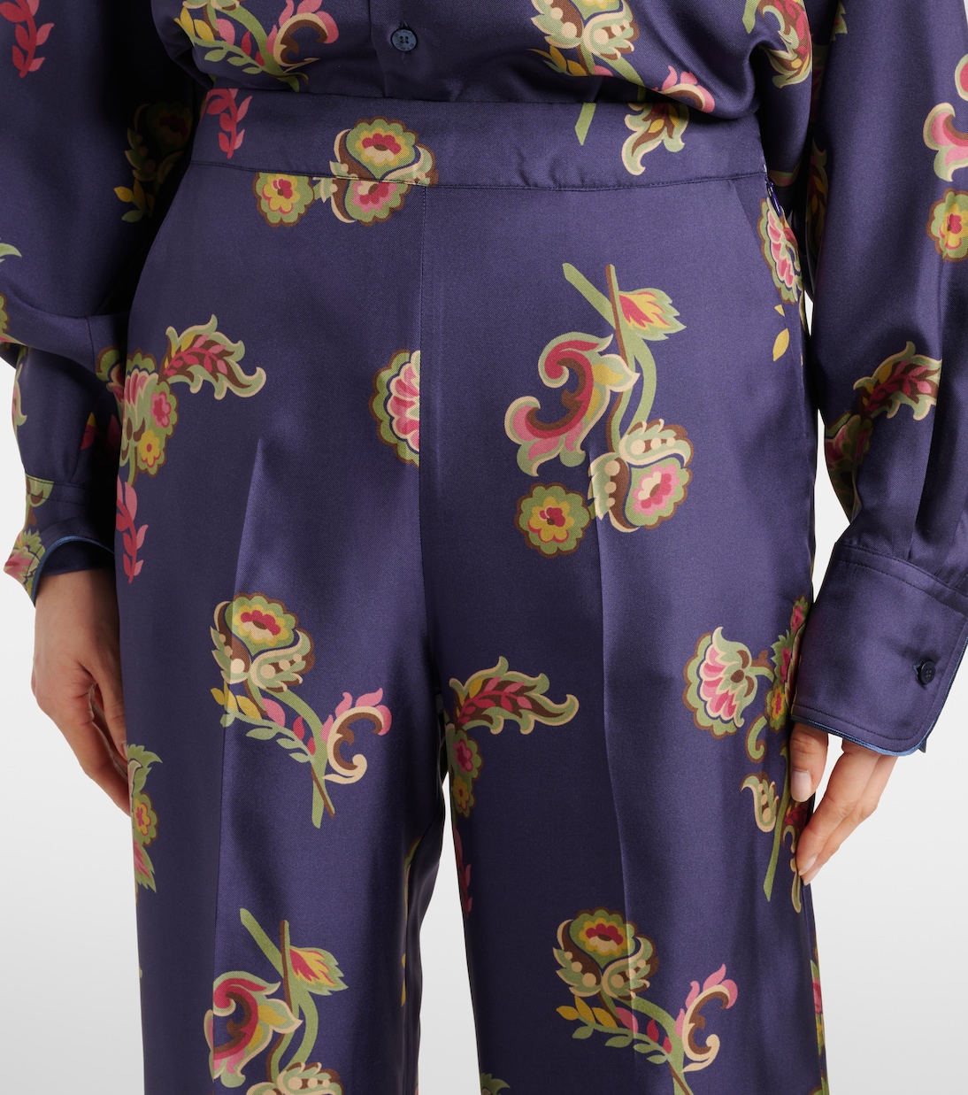 Pantaloni a gamba larga in seta | Etro