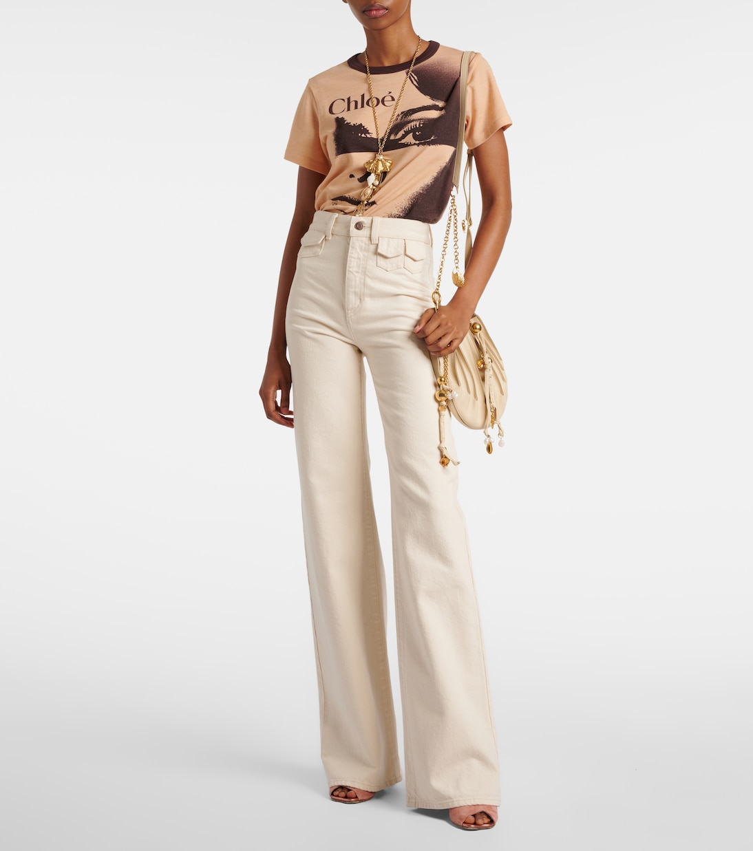 Escarpins Flower 95 en daim | Chloé