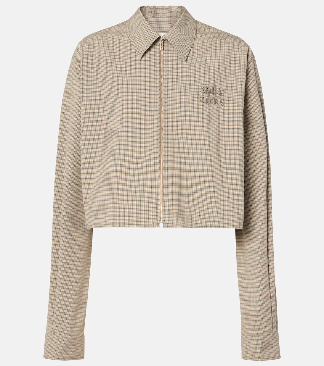 Camicia cropped in misto cotone  | Miu Miu