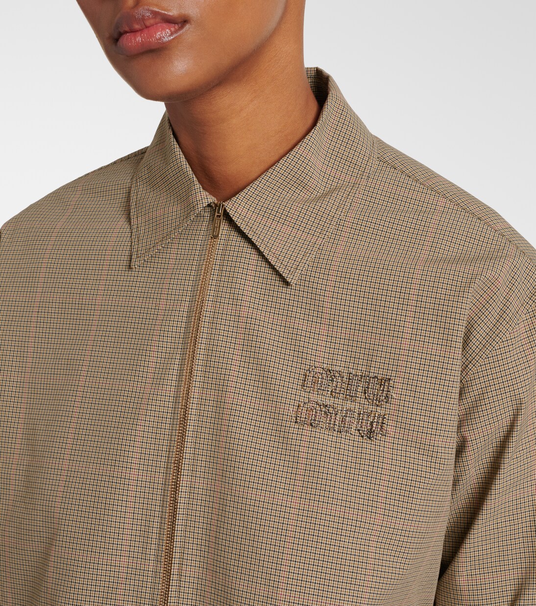Camicia cropped in misto cotone  | Miu Miu