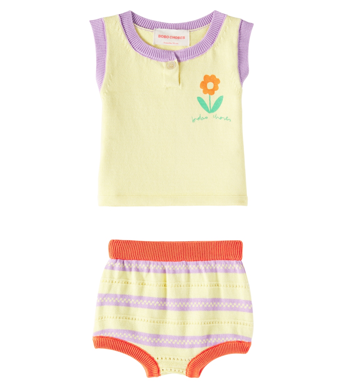 Baby - Top e culottes Flower in cotone | Bobo Choses