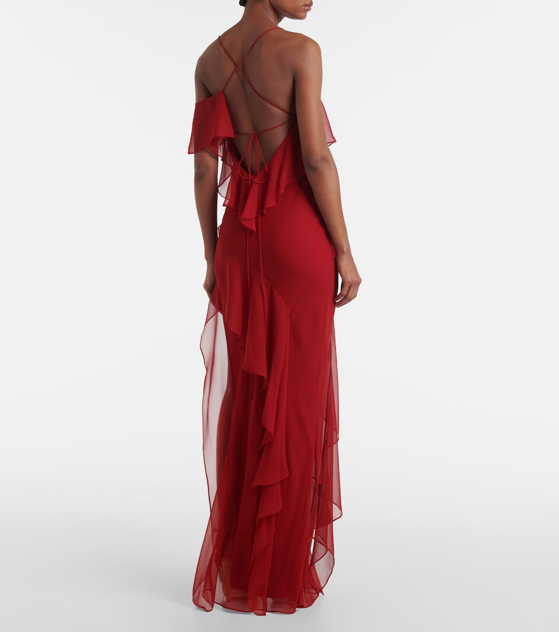 Abito lungo in chiffon di seta | The Sei
