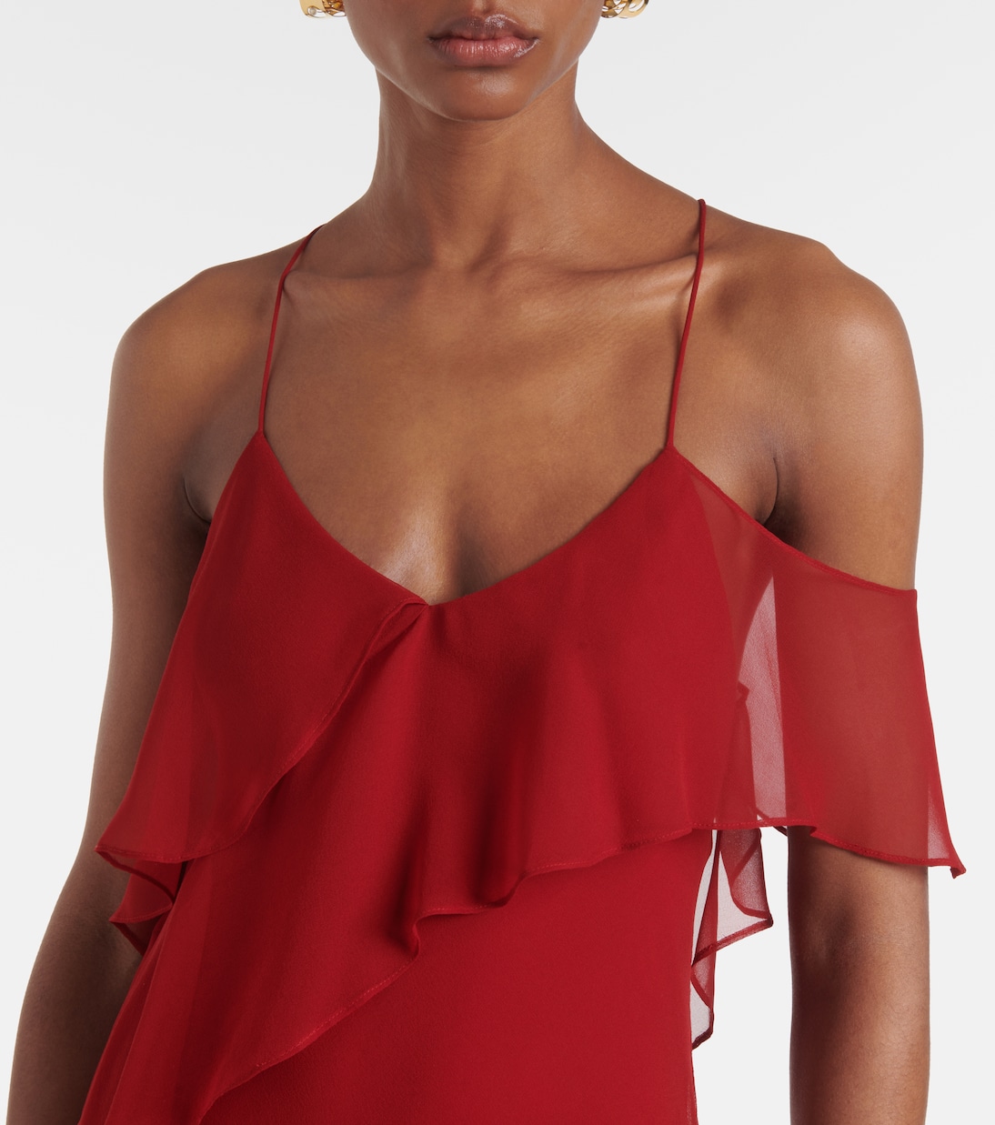 Abito lungo in chiffon di seta | The Sei