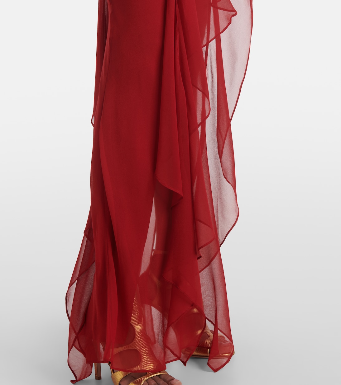 Abito lungo in chiffon di seta | The Sei