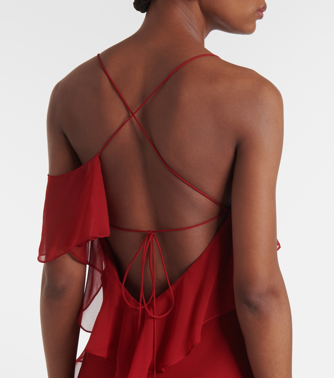 Abito lungo in chiffon di seta | The Sei