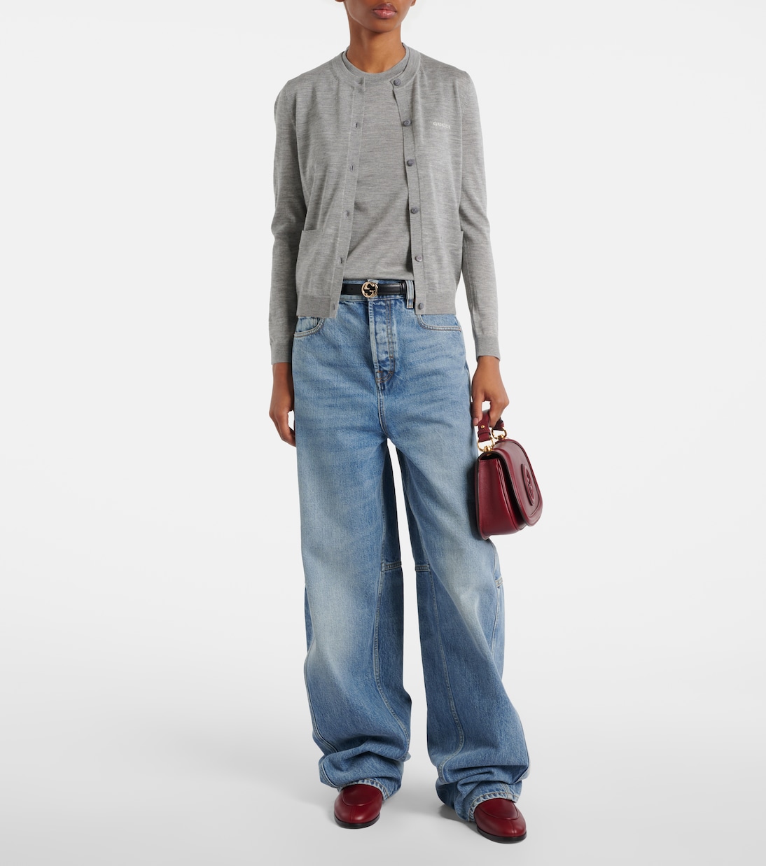 Cardigan in cashmere e seta | Gucci