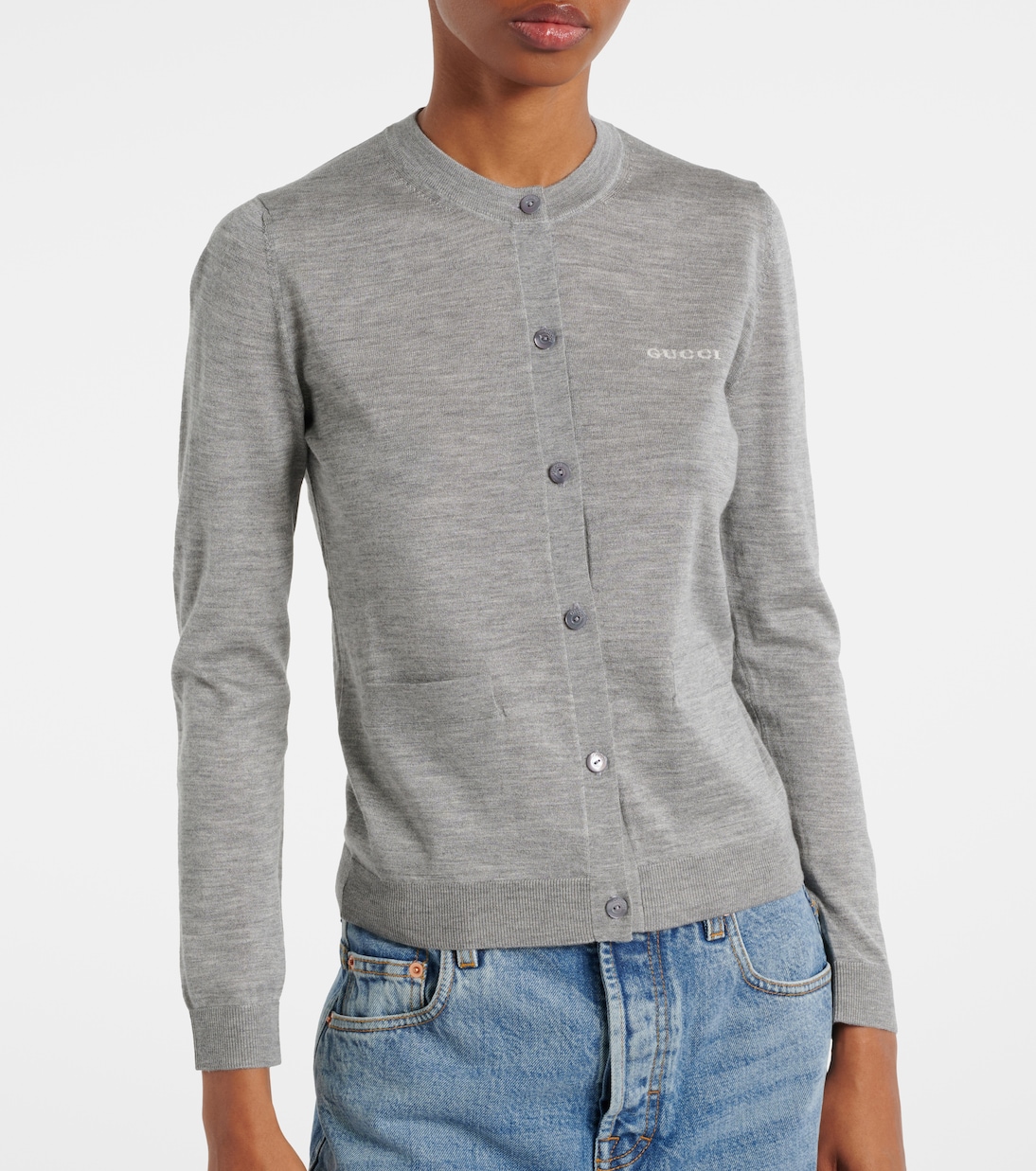 Cardigan in cashmere e seta | Gucci