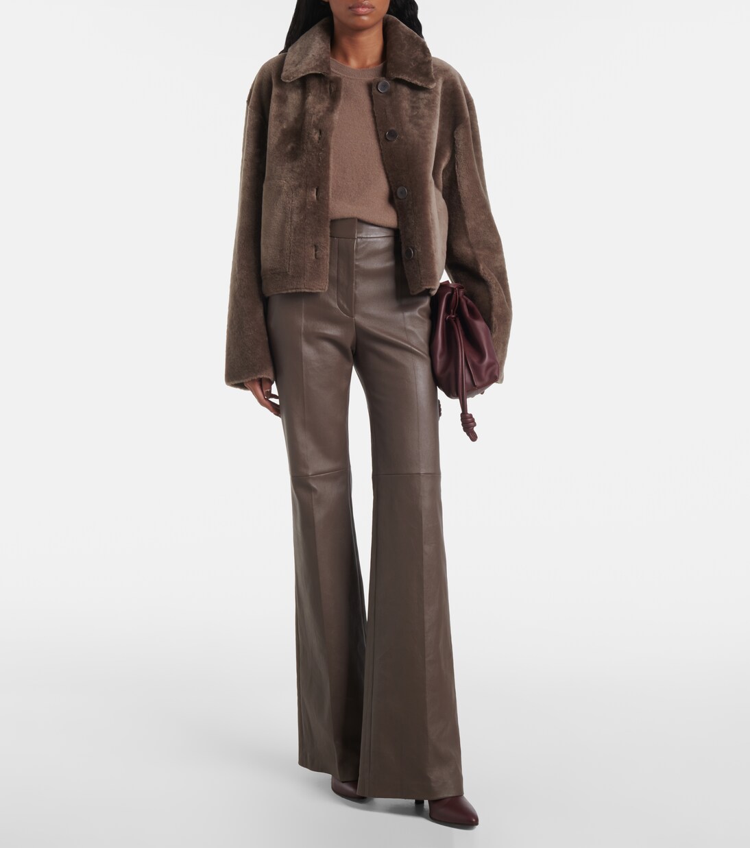 Reversible shearling and leather jacket | Joseph