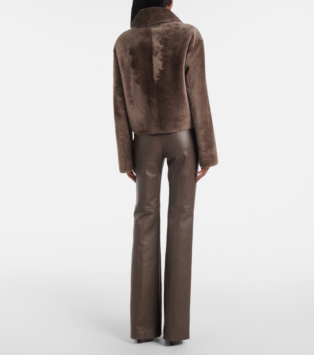 Reversible shearling and leather jacket | Joseph
